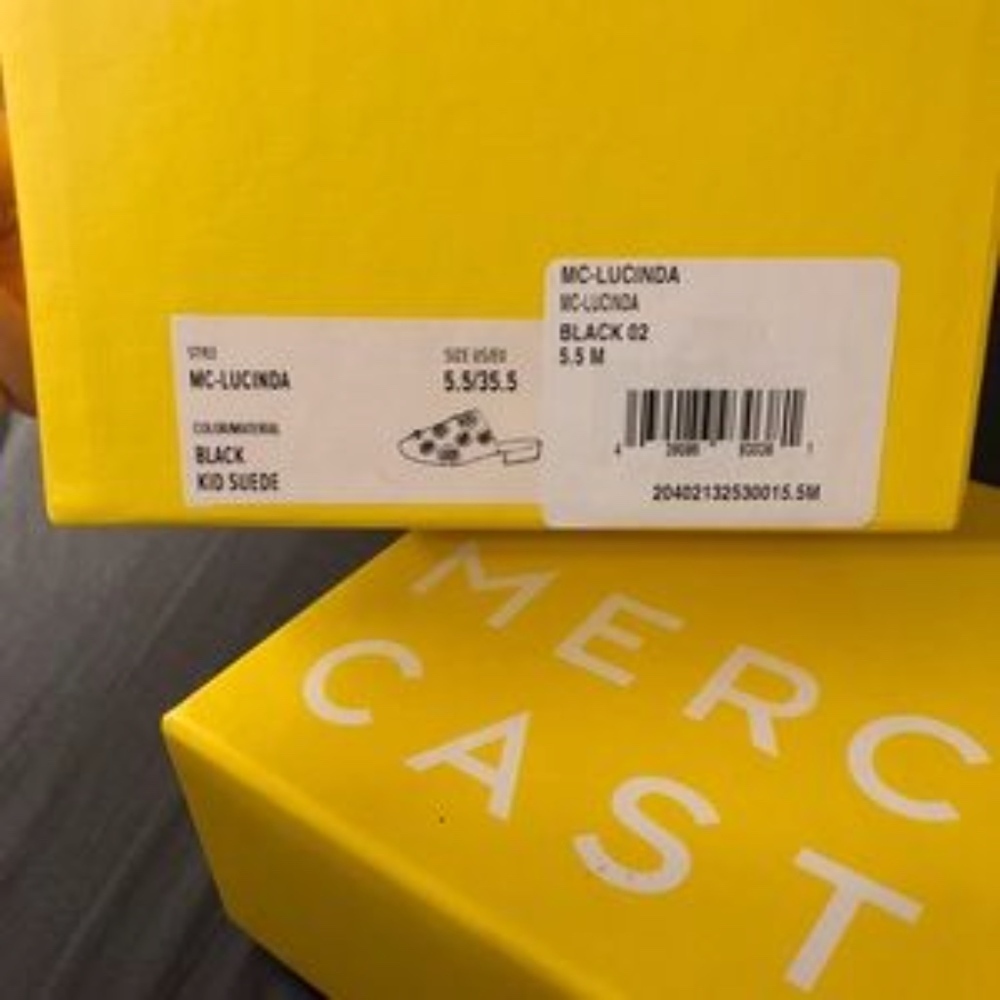 New $595 Mercedes Castillo Lucinda Mules Slides Mixed Metal Gold Silver 5.5 — image 5 of 8